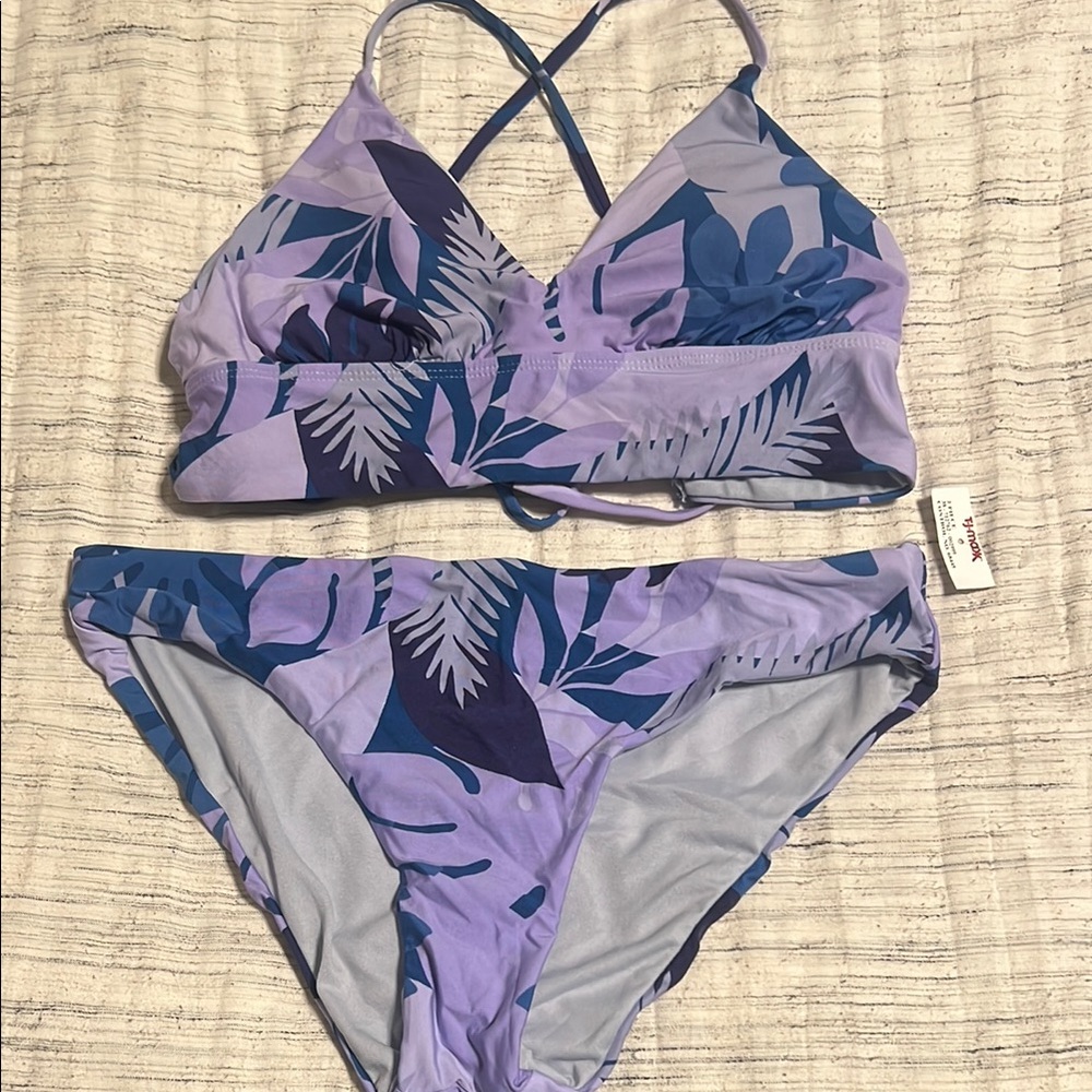 Splendid Blue and Purple Bikini Set